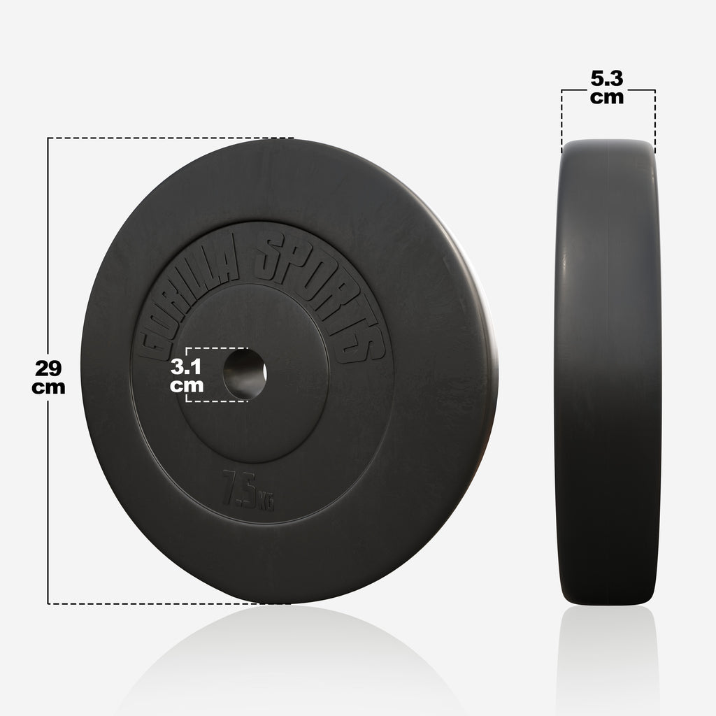 Viniliniai svorių diskai 4 x 7,5 kg, 30 mm