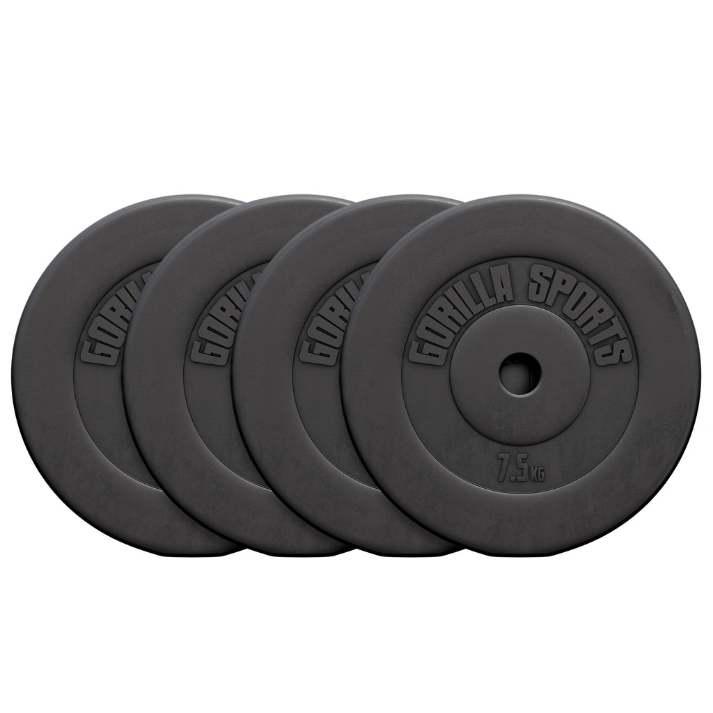 Viniliniai svorių diskai 4 x 7,5 kg, 30 mm