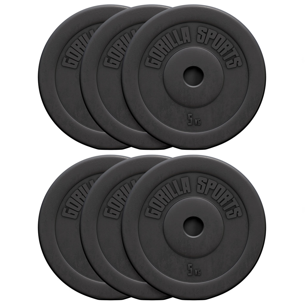 Viniliniai svorių diskai 6 x 5 kg 30 mm