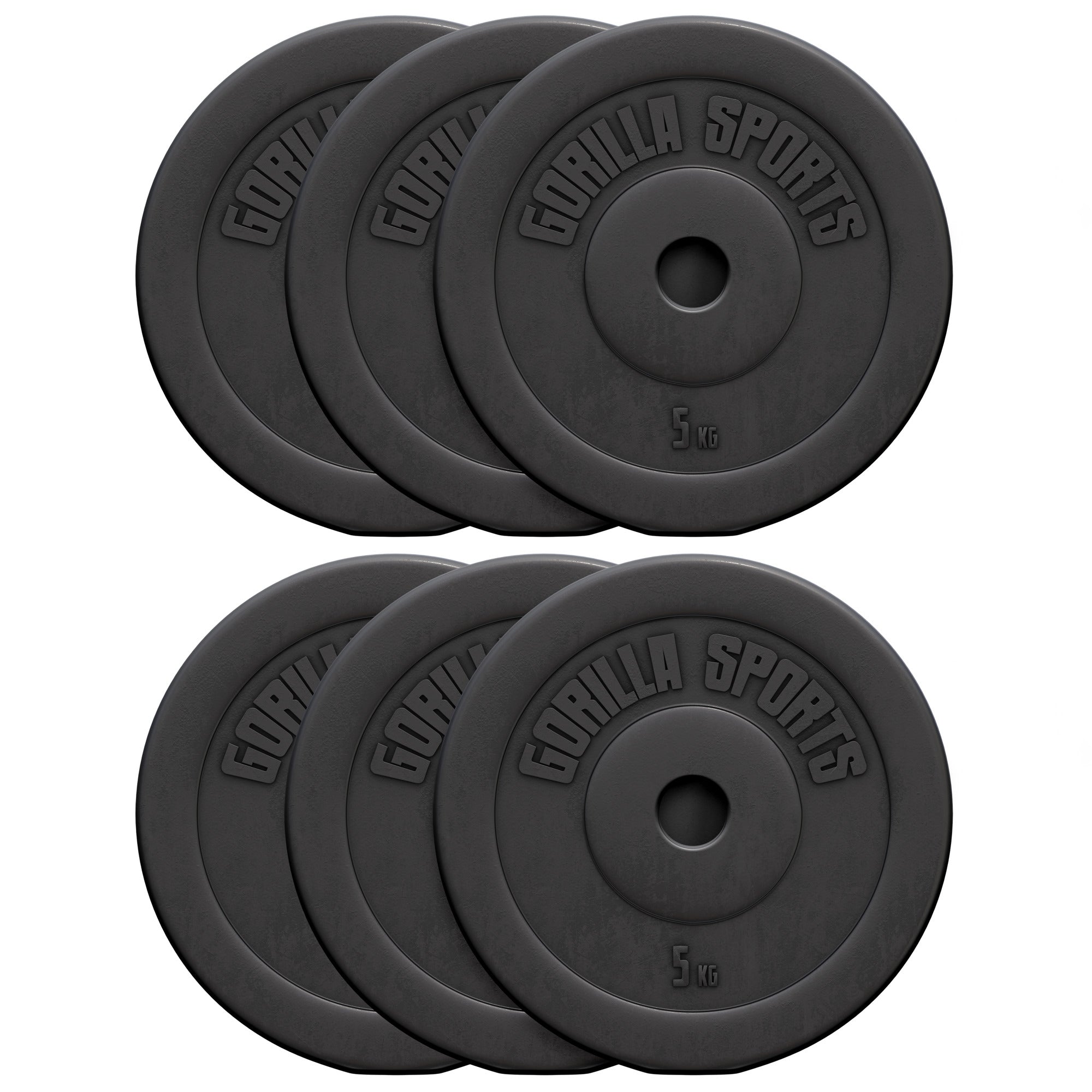 Viniliniai svorių diskai 6 x 5 kg 30 mm