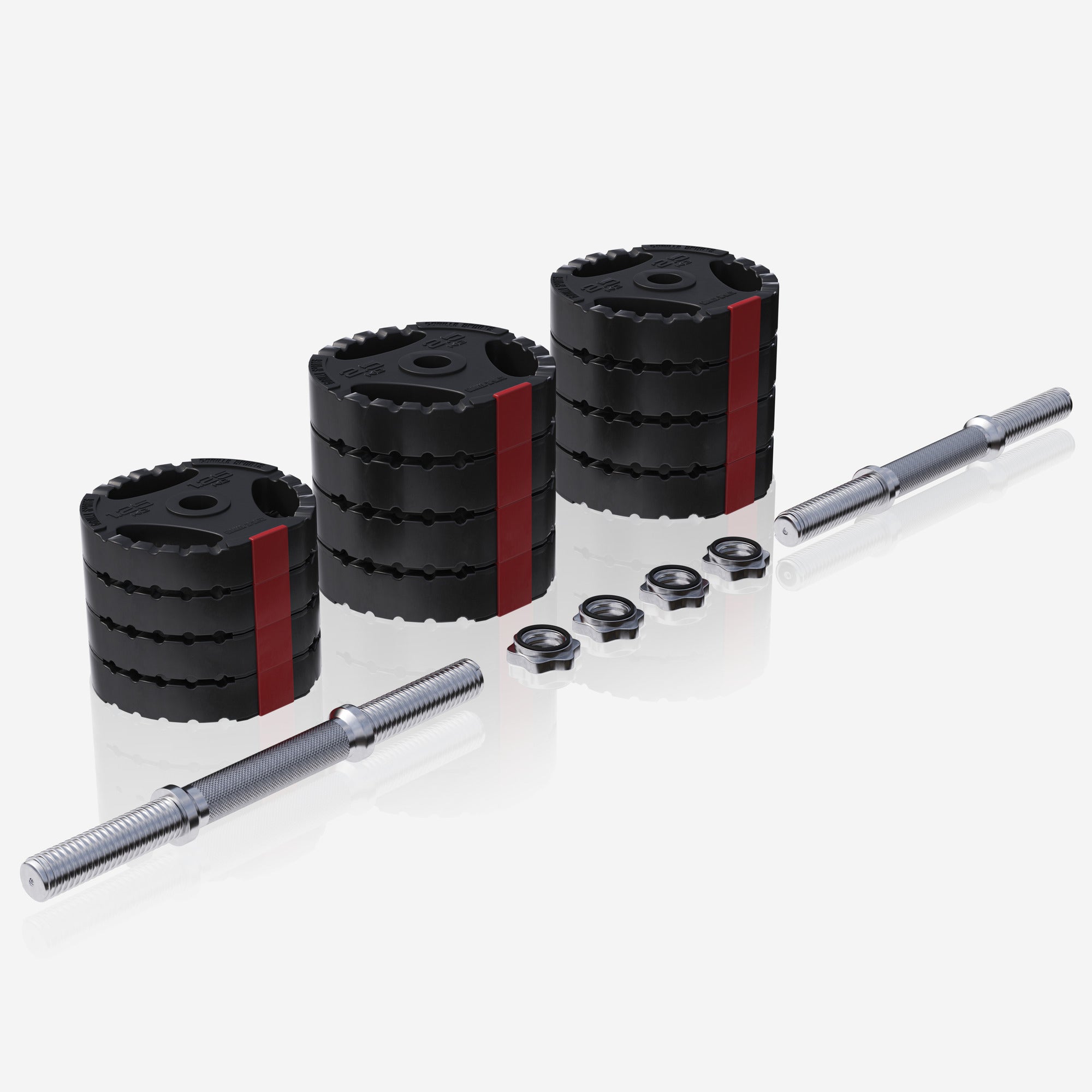 Vinilinis Tri Grip hantelių rinkinys 30 kg, 30mm