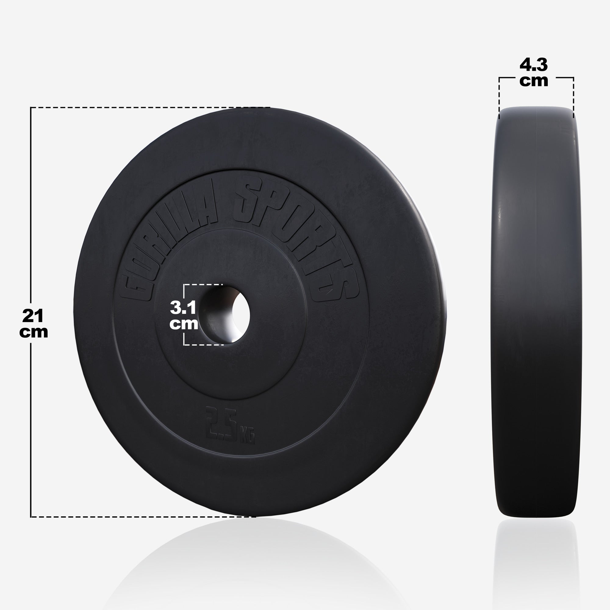 Vinilu dengtas svorio diskas 2,5 kg 30 mm