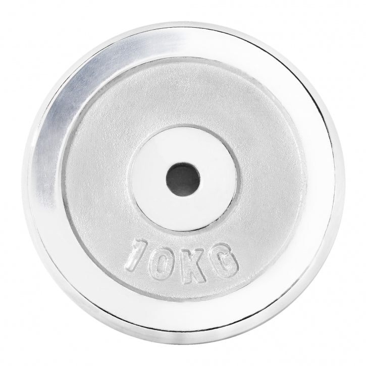 Chromu dengtas svorio diskas 10 kg, 30 mm