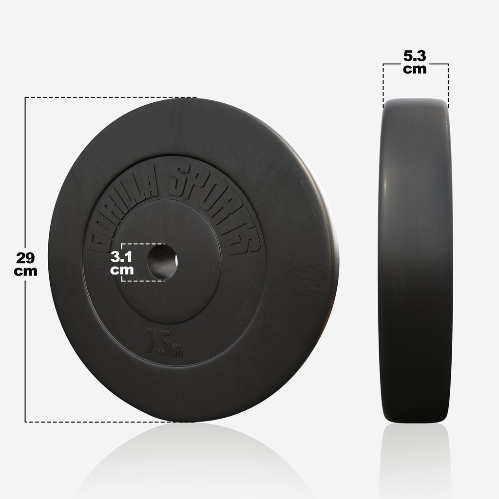Vinilu dengtas svorio diskas 7,5 kg 30 mm