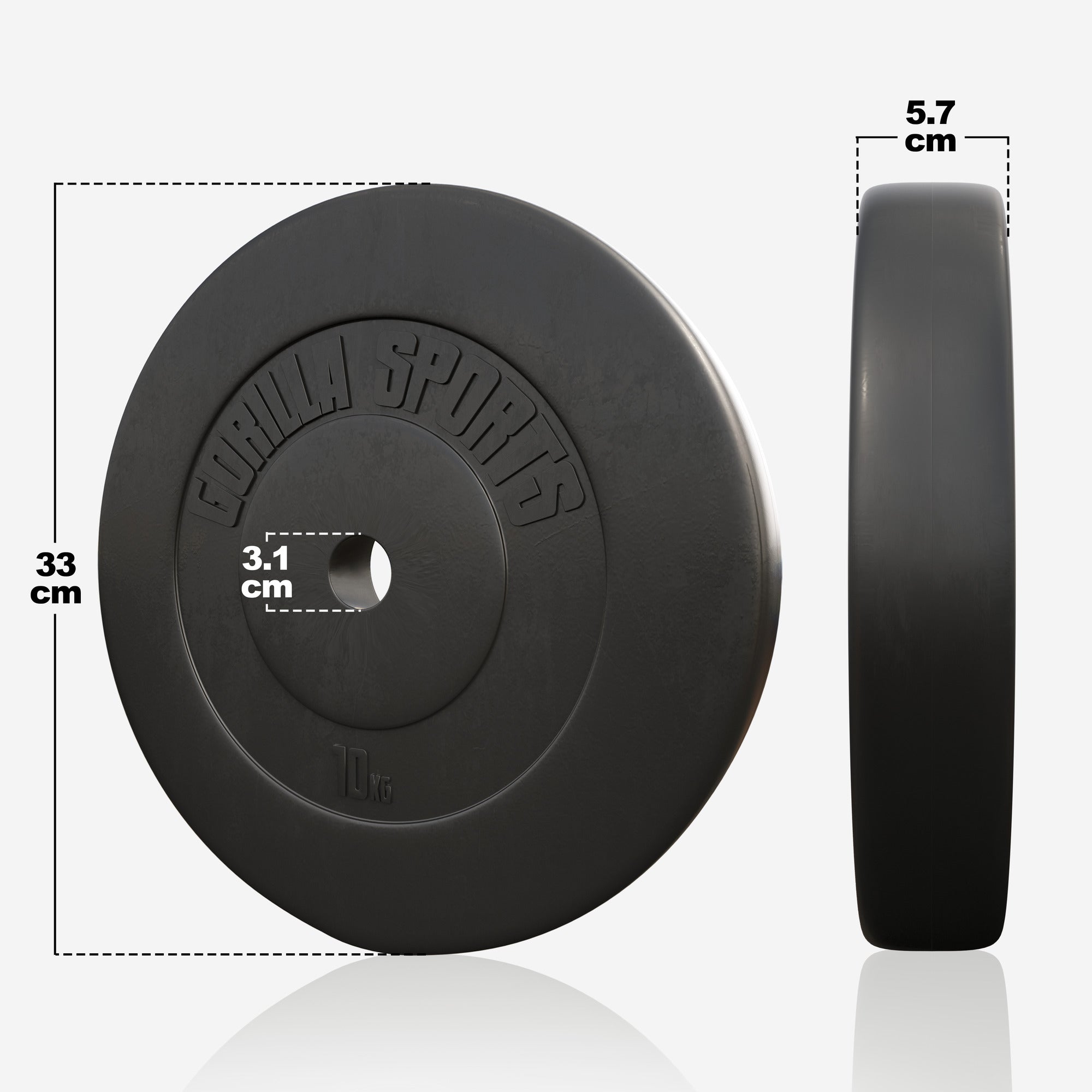 Vinilu dengtas svorio diskas 10 kg 30 mm