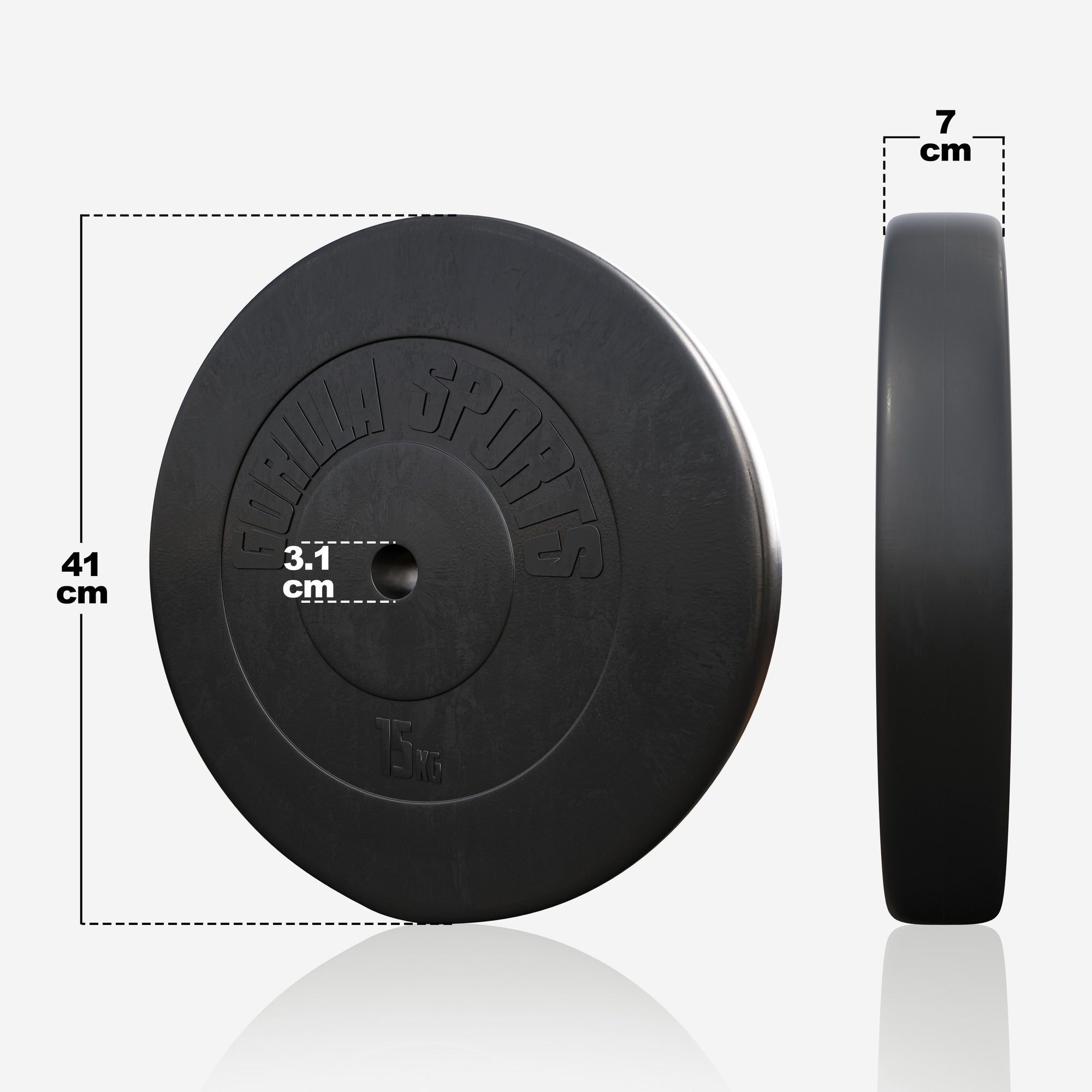 Vinilu dengtas svorio diskas 15 kg 30 mm