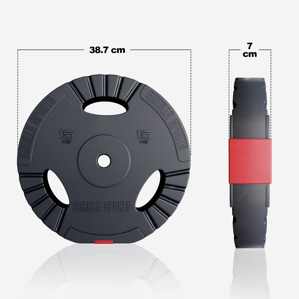 Tri Grip vinilinis svorio diskas 15 kg 30 mm