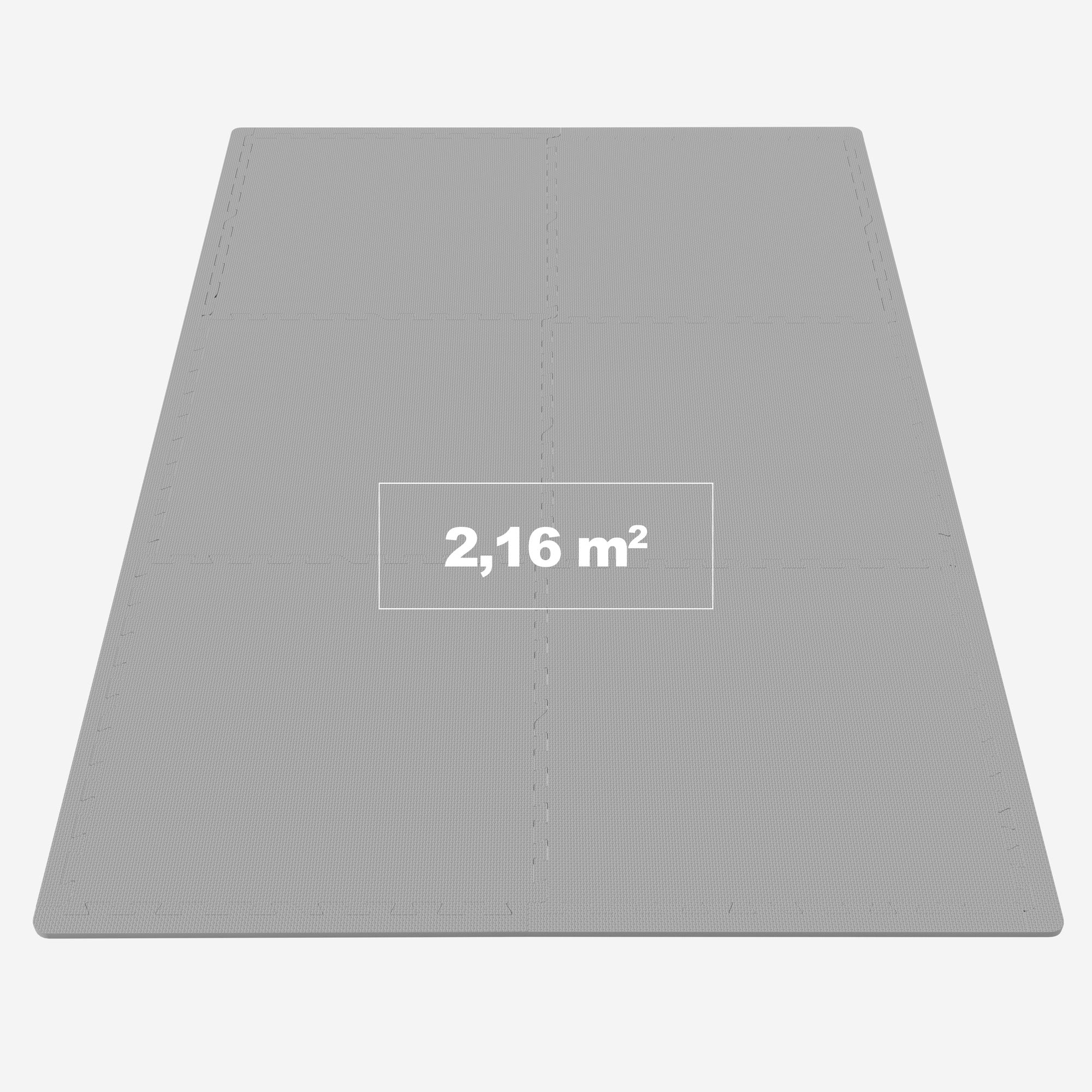 Apsauginis kilimėlis, 6 dalys 60 x 60 x 1,2 cm, pilkas