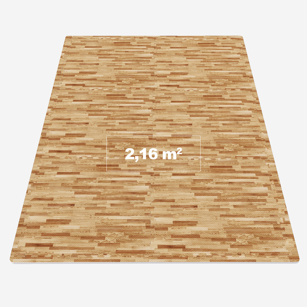 Apsauginis kilimėlis, 6 dalys 60 x 60 x 1,2 cm, medžio rašto