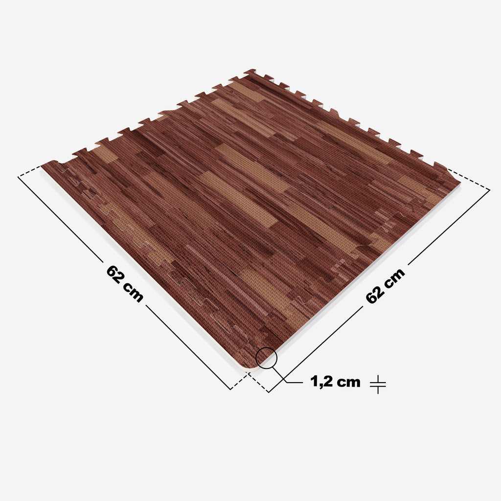 Apsauginis kilimėlis, 6 dalys + 12 kraštinių dalių, 60 x 60 x 1,2 cm
