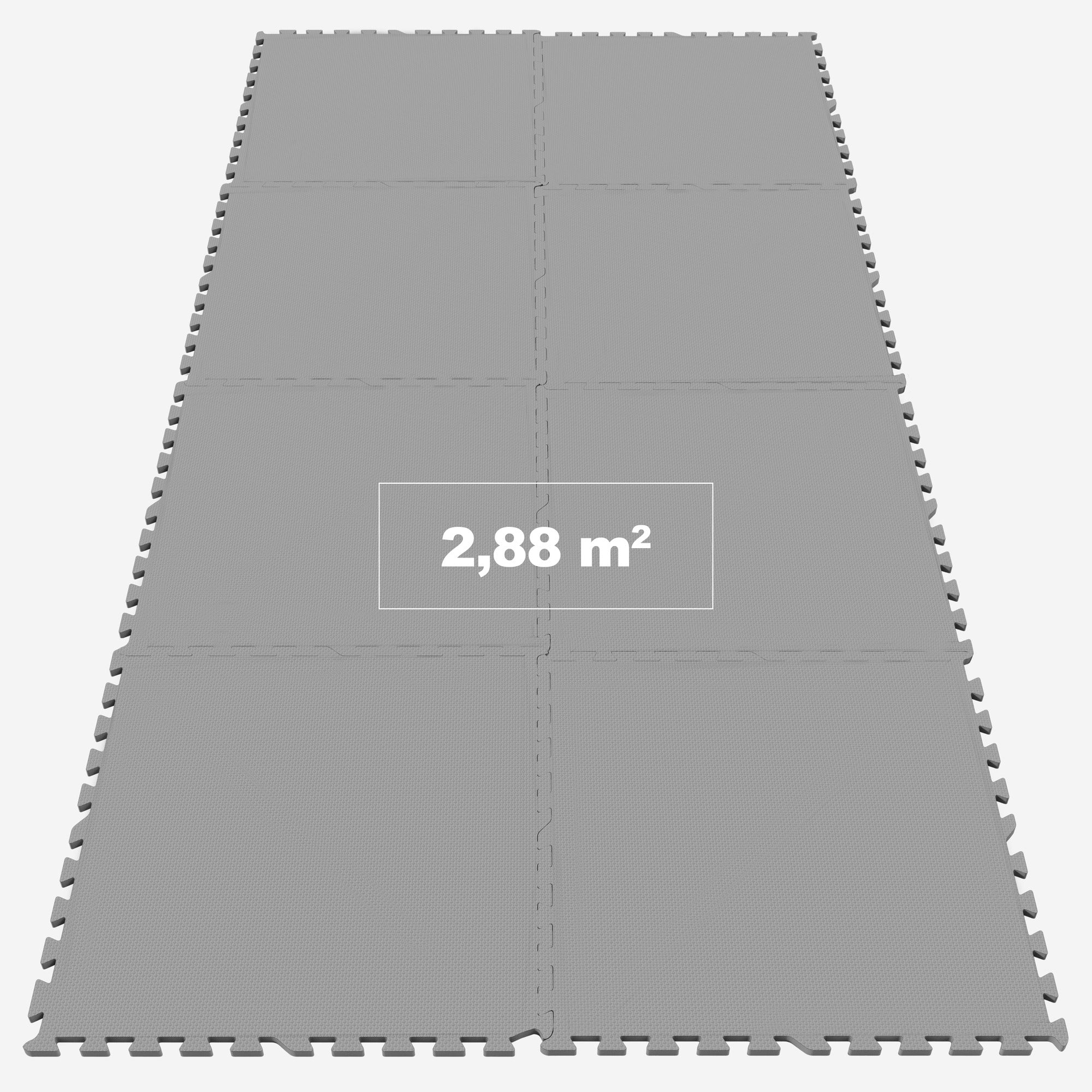 Treniruočių kilimėlis 8 dalių 60 x 60 x 1,2 cm, pilkas