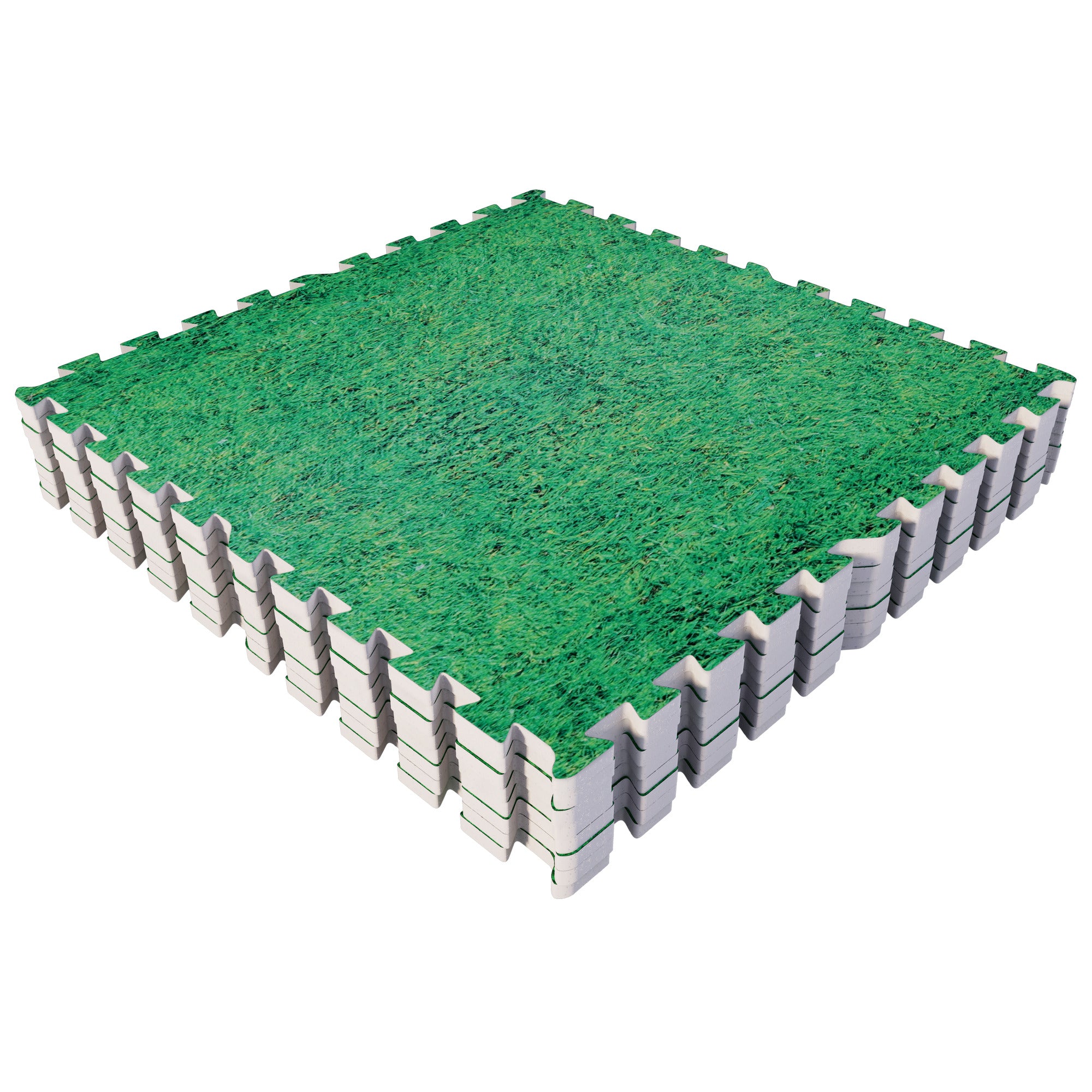 Treniruočių kilimėlis, 8 dalys 60 x 60 x 1,2 cm, žolės raštas