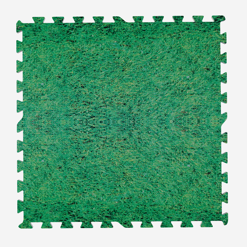 Treniruočių kilimėlis, 8 dalys 60 x 60 x 1,2 cm, žolės raštas