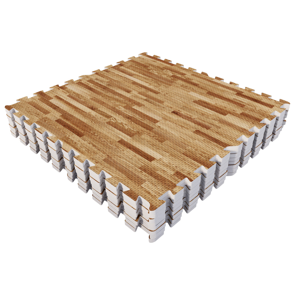 Treniruočių kilimėlis 8 dalių 60 x 60 x 1,2 cm medžio rašto