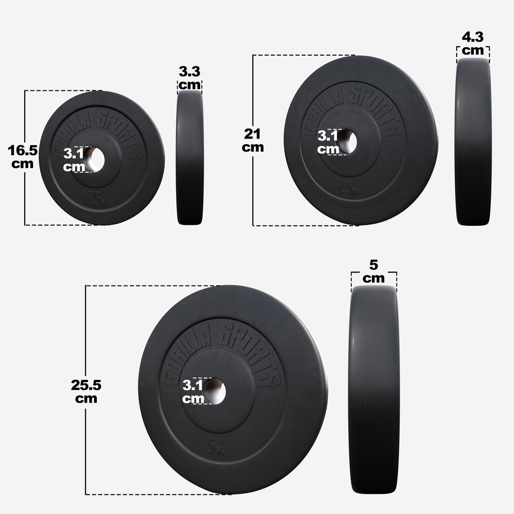 Vinilinis svorių diskų rinkinys 27,5 kg 30 mm