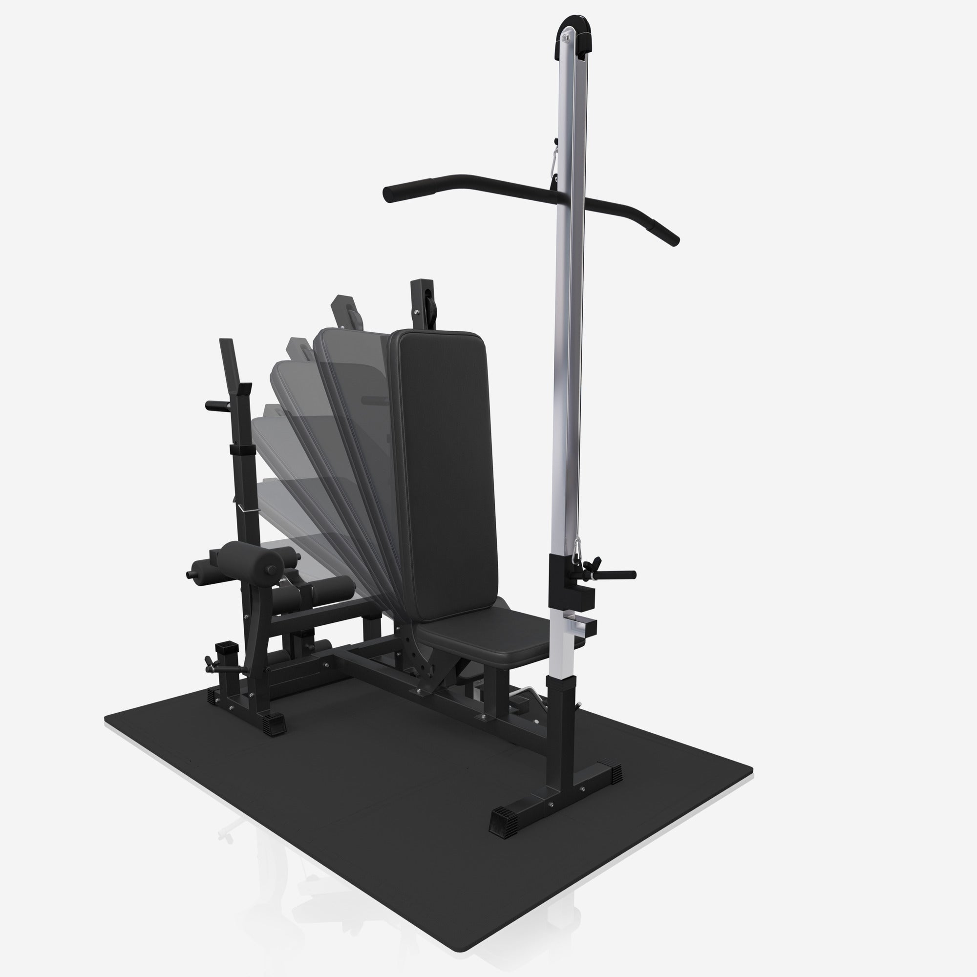 Universali namų treniruočių stotis su 100 kg svorių rinkiniu