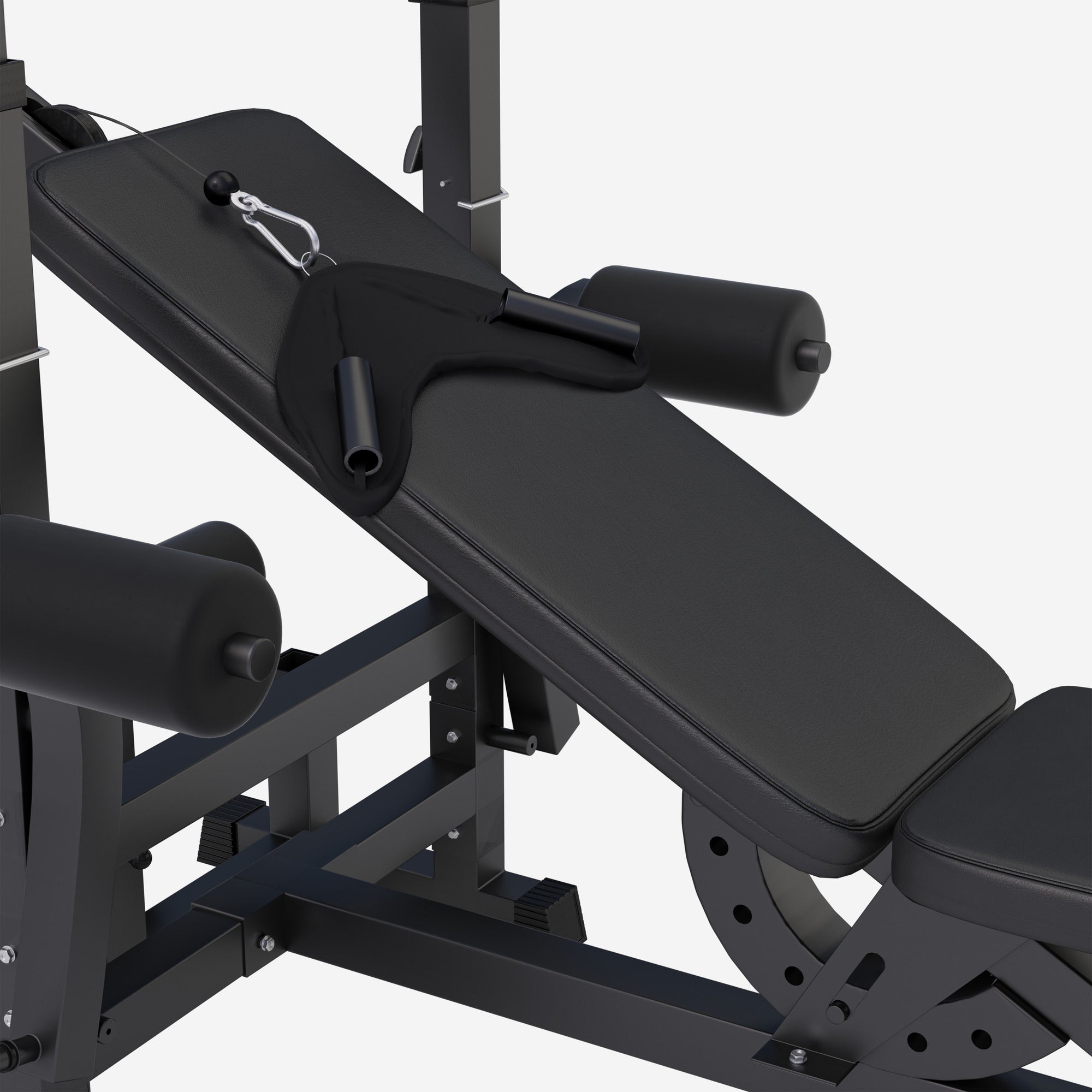 Universali namų treniruočių stotis su 100 kg svorių rinkiniu