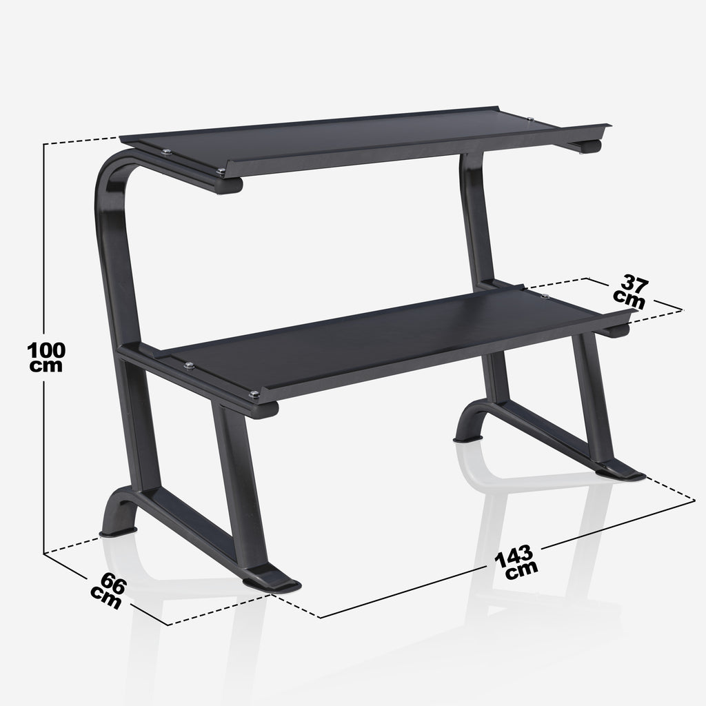 Hexagon hantelių rinkinys 237 kg su stovu