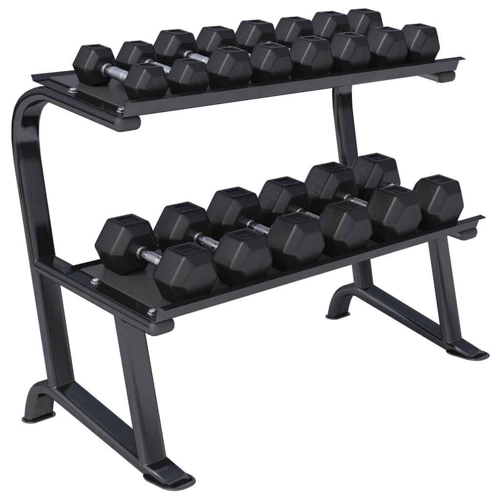 Hexagon hantelių rinkinys 237 kg su stovu