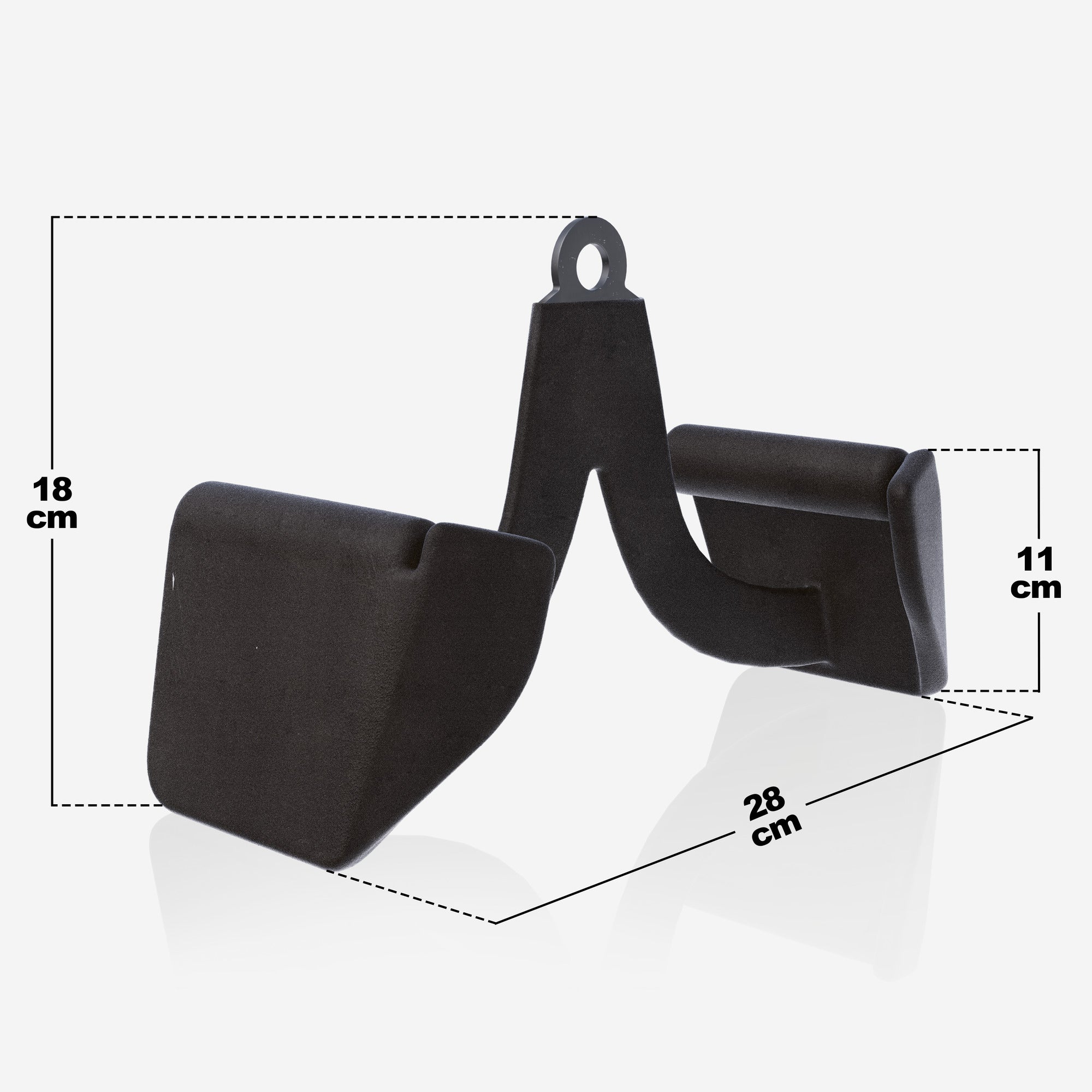 Siaura skriemulių sistemos rankena su gumine danga 28 cm