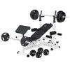 Universali daugiafunkcė treniruočių stotis + 100 kg štangos rinkinys