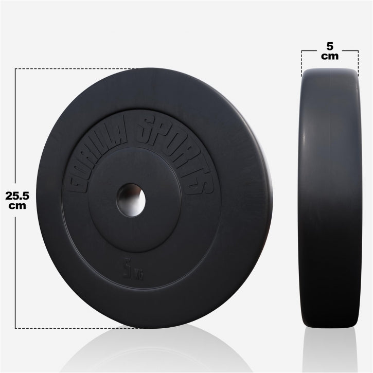 Vinilinis štangos rinkinys 100 kg su štanga ir hanteliais