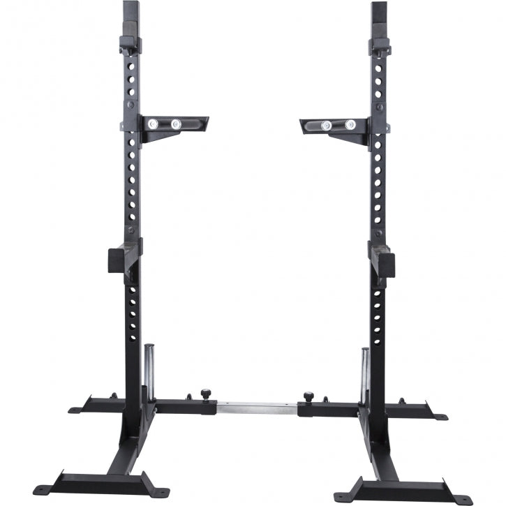 Half rack pritūpimų stovas ir 140 kg štangos rinkinys