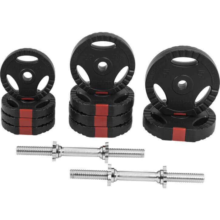 Tri Grip hantelių rinkinys 30 kg su 35 cm strypais