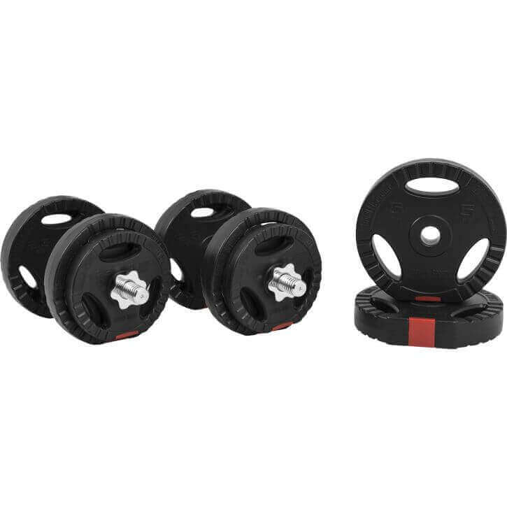 Tri Grip hantelių rinkinys 30 kg su 35 cm strypais