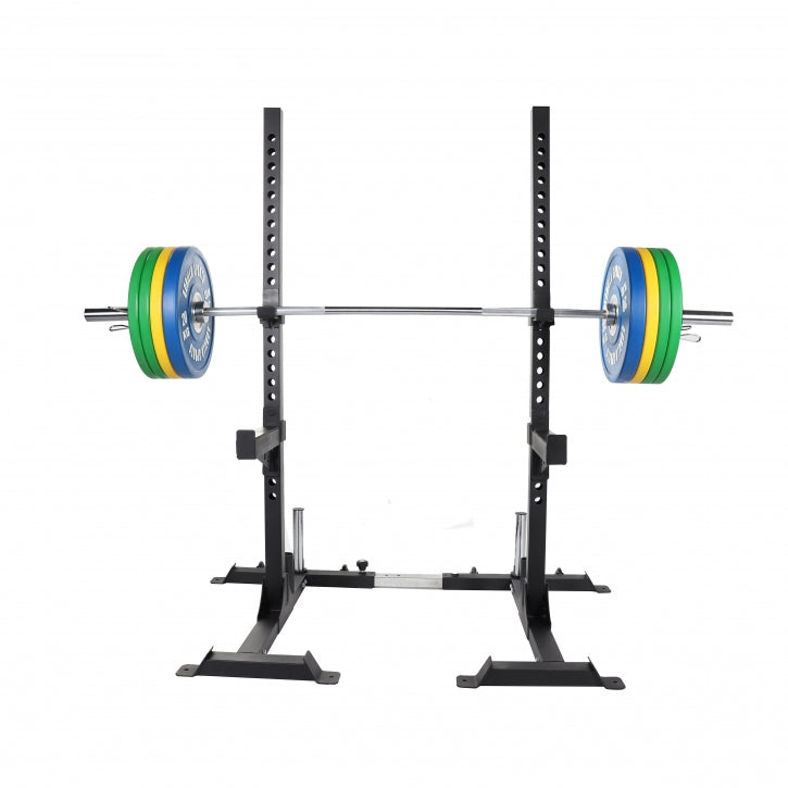 Half rack pritūpimų stovas ir 140 kg štangos rinkinys