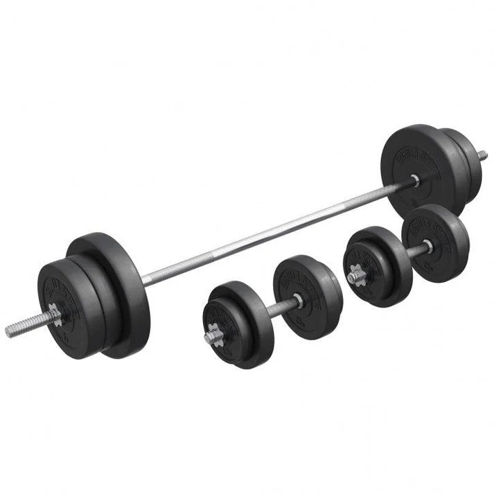 Vinilinis štangos rinkinys 70 kg su tiesiu grifu