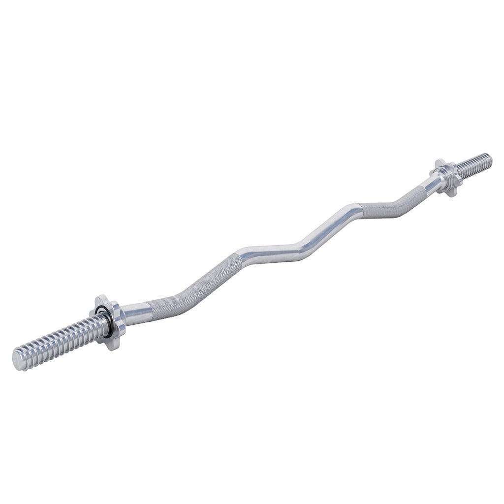 EZ bicepso grifas 120 cm su srieginiais užraktais, chromuotas