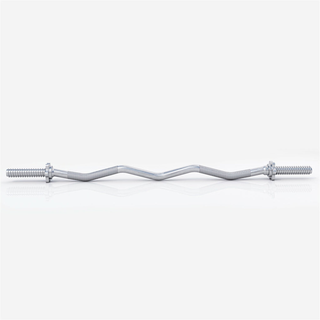 EZ bicepso grifas 120 cm su srieginiais užraktais, chromuotas