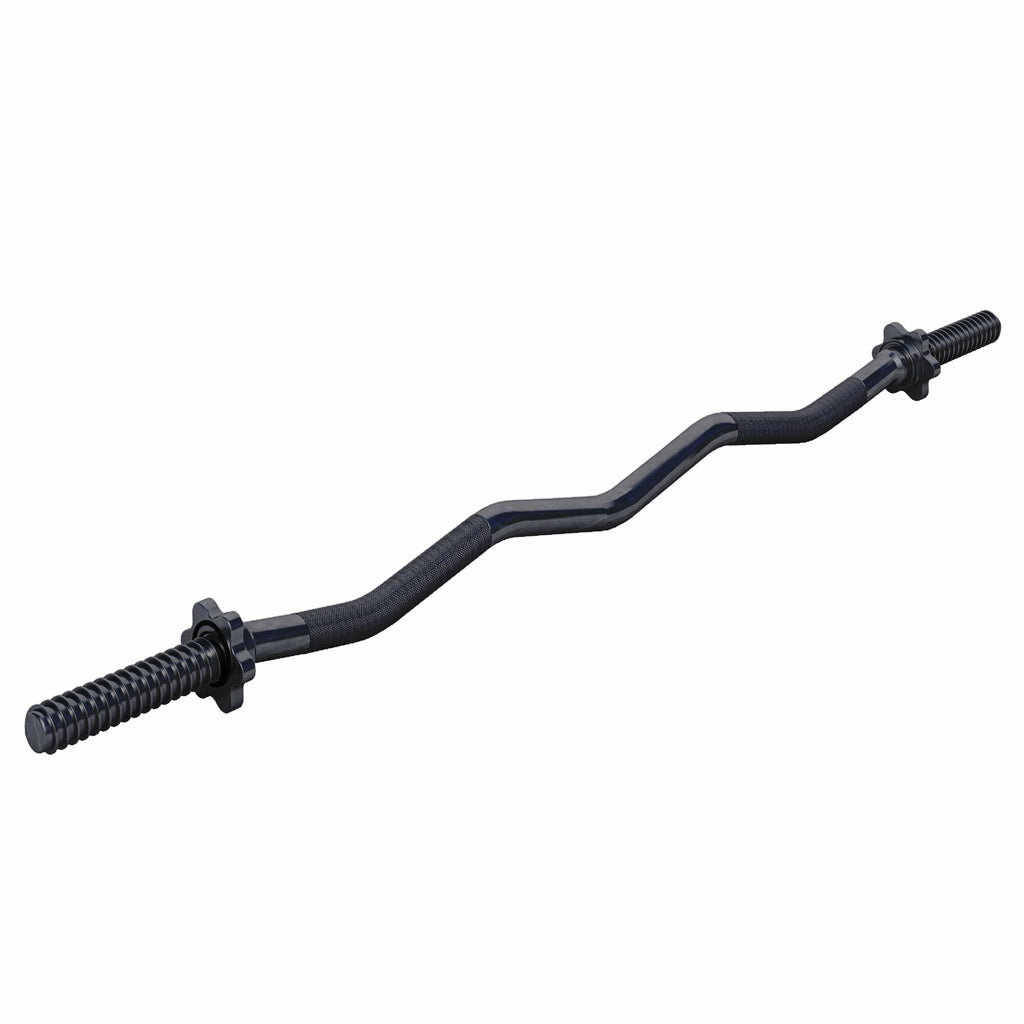 EZ bicepso grifas 120 cm su srieginiais užraktais, juodas