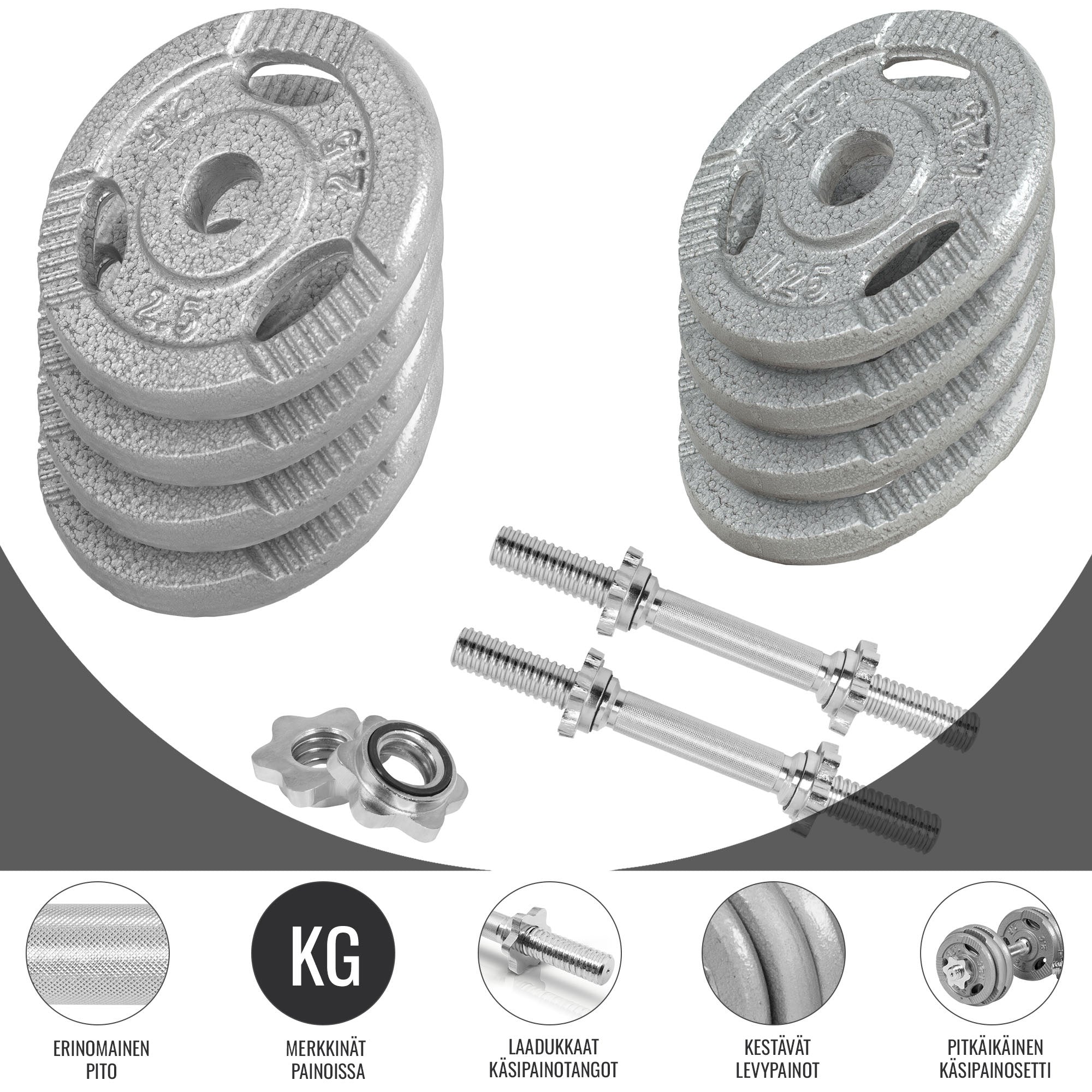 Tri Grip ketaus hantelių rinkinys 30 kg