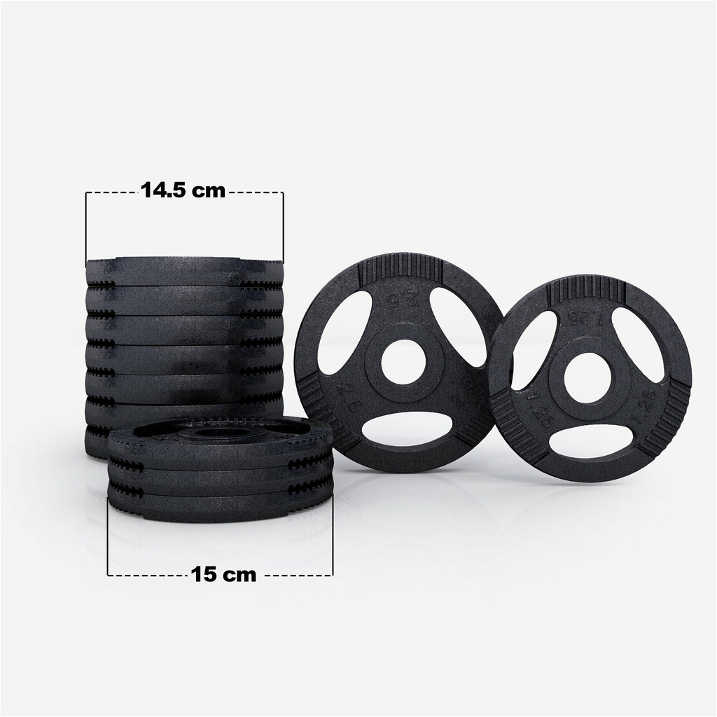 Tri Grip hantelių rinkinys 30 kg su srieginiais užraktais