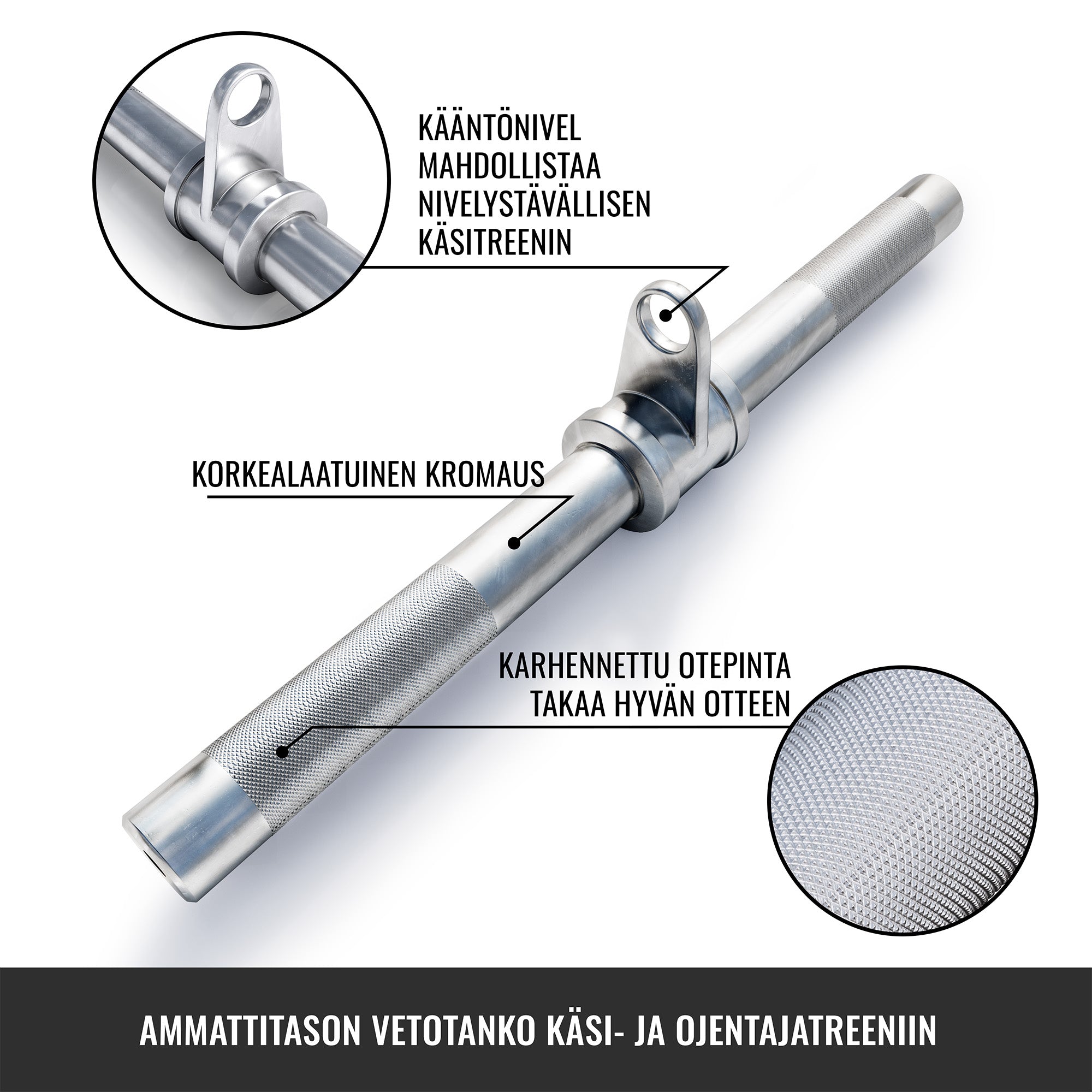 Besisukantis tiesus traukos strypas skriemulių sistemai 50 cm