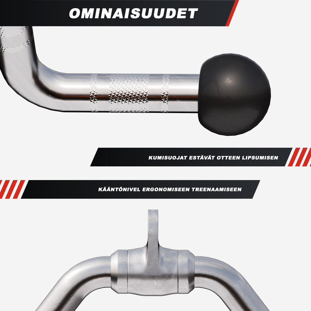 Guminiais galais irklavimo rankena skriemulių sistemai 30 cm