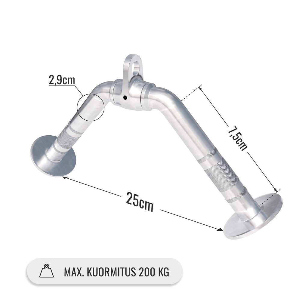 Besisukanti ergo rankena / V formos strypas skriemulių sistemai 35 cm