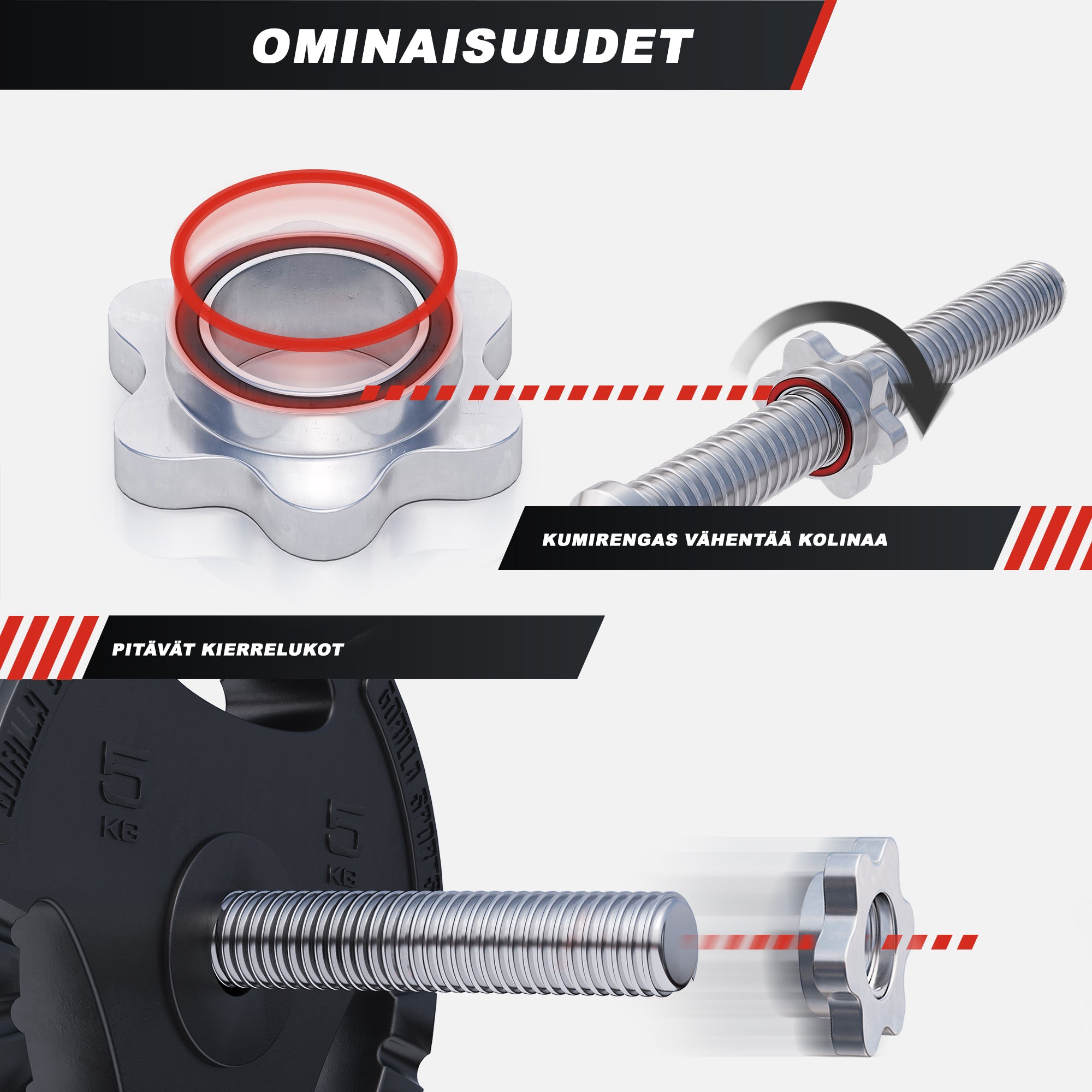 Vinilinis Tri Grip štangos rinkinys 70 kg