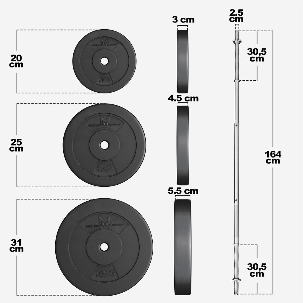 Štangos rinkinys 60 kg su tiesia štanga