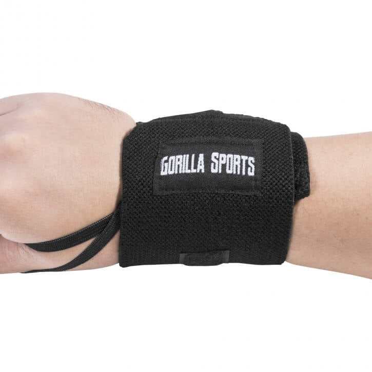 Riešų įtvarai sporto salei su nykščio kilpa, 2 vnt.