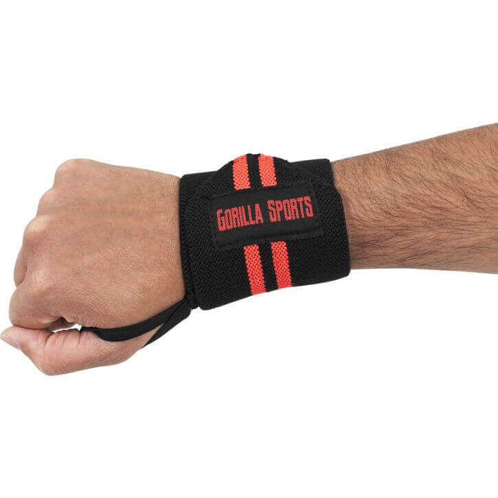 Riešų įtvarai sporto salei su nykščio kilpa, 2 vnt.