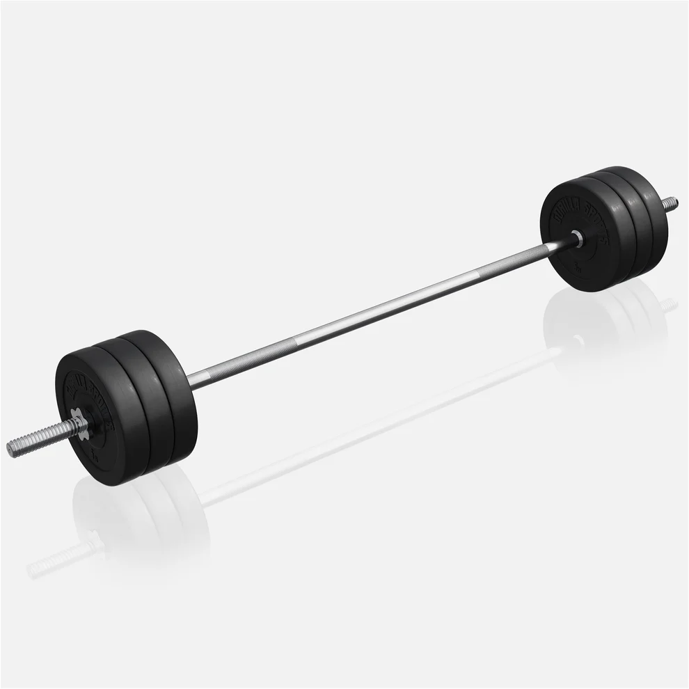 Sulankstomas svorių suolelis + 40 kg štangos rinkinys