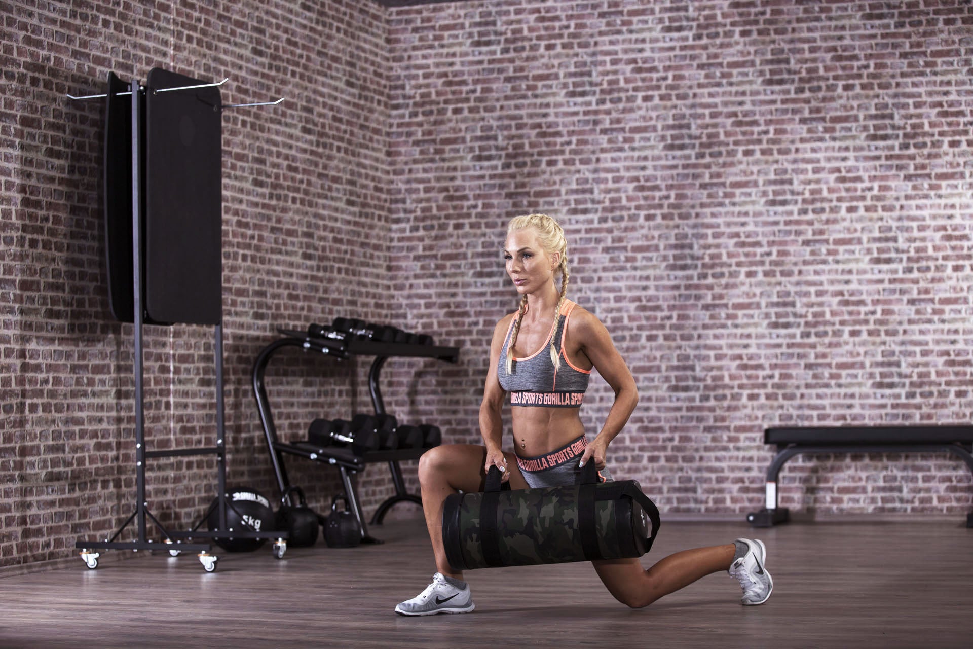 Fitnessbag smėlio maišas su kamufliažiniu raštu