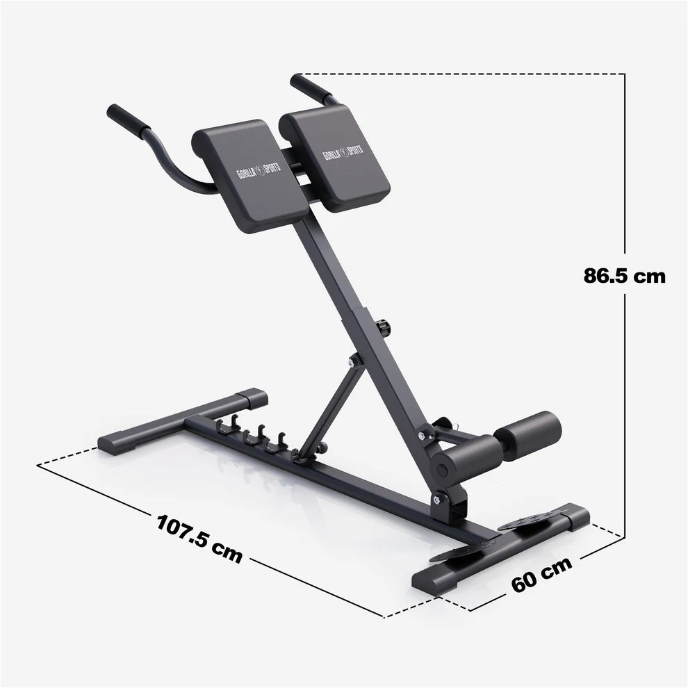 Sulankstomas nugaros suoliukas 150 kg, juodas
