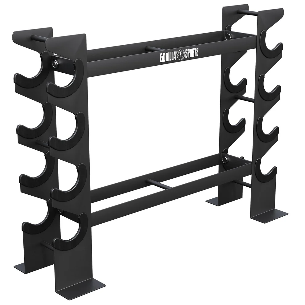 Hantelių ir girų stovas 2 lygiai, max 300 kg