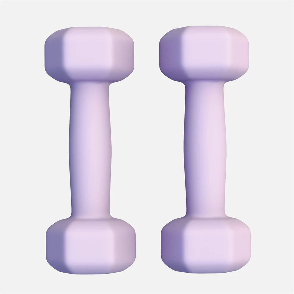 Neopreniniai hanteliai 1 kg / 2 vnt., violetiniai