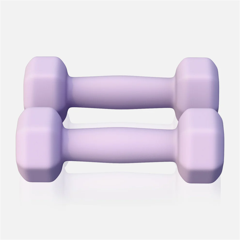 Neopreniniai hanteliai 1 kg / 2 vnt., violetiniai