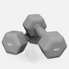 Neopreniniai hanteliai 4 kg, 2 vnt., pilki